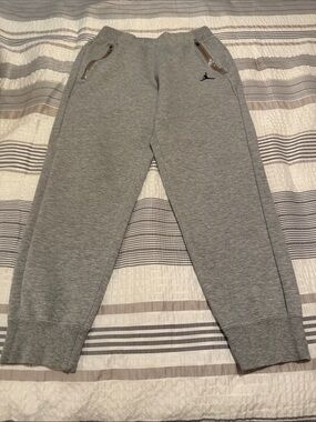 Jordan Gray Athletic Joggers with Zip Pockets